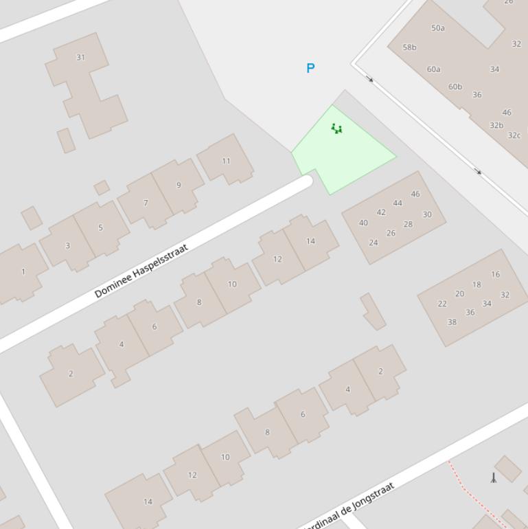 Kaart van de Ds. Haspelsstraat.