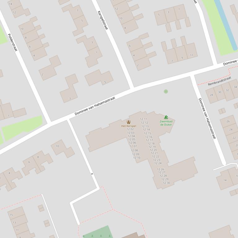 Kaart van de Ds. van Halsemastraat.