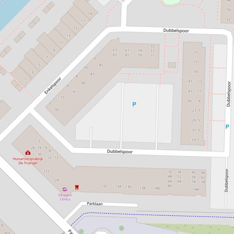 Kaart van  Dubbelspoor.