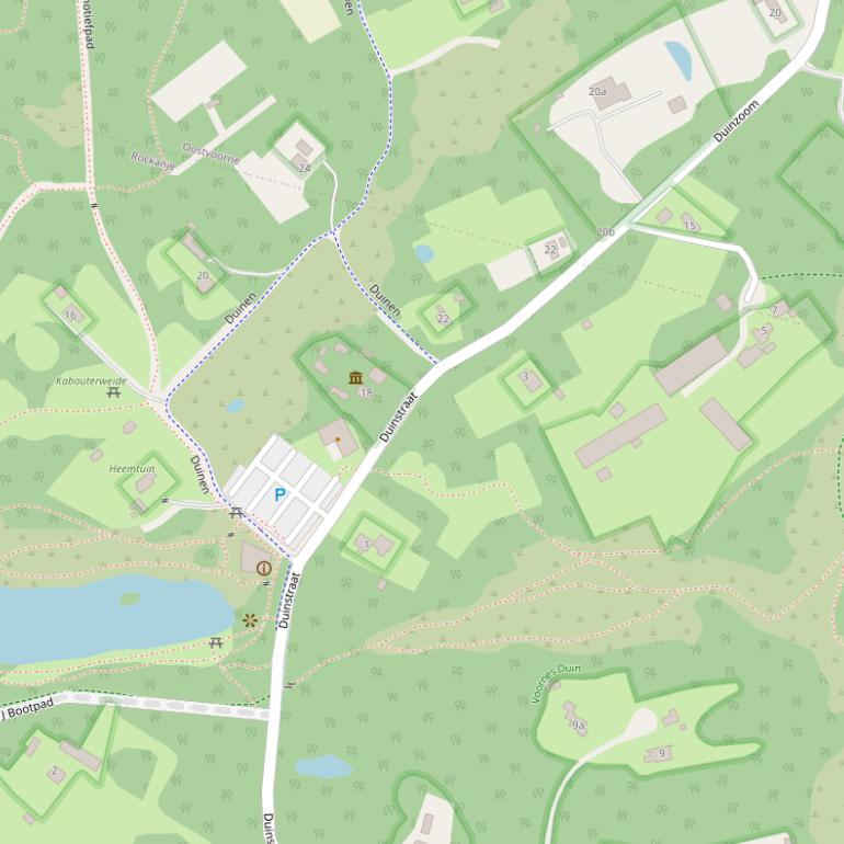 Kaart van de Duinstraat.