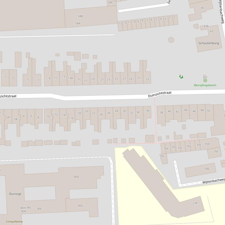 Kaart van de Duinzichtstraat.