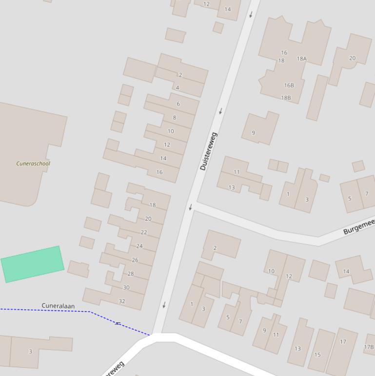 Kaart van de Duistereweg.