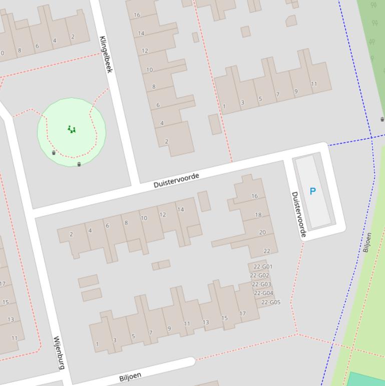 Kaart van  Duistervoorde.