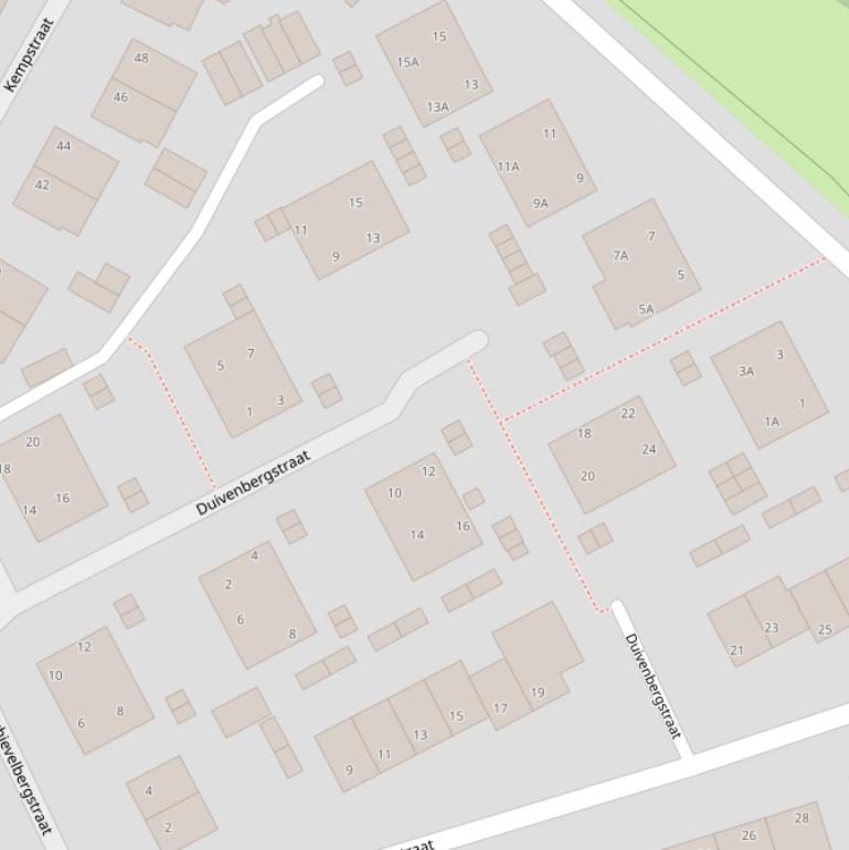 Kaart van de Duivenbergstraat.