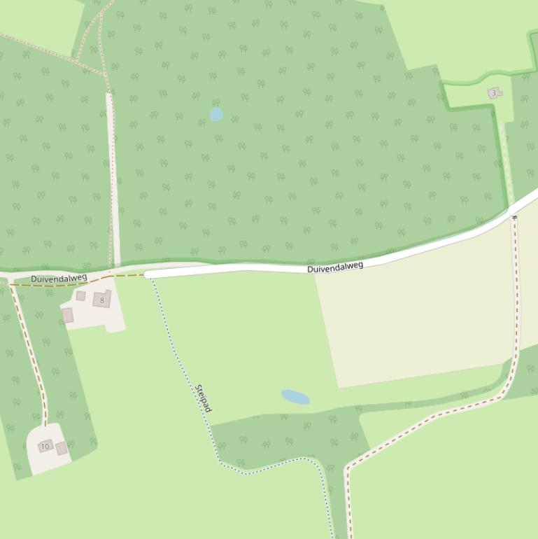 Kaart van de Duivendalweg.