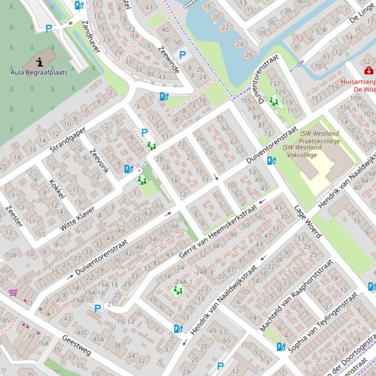 Kaart van de Duiventorenstraat.