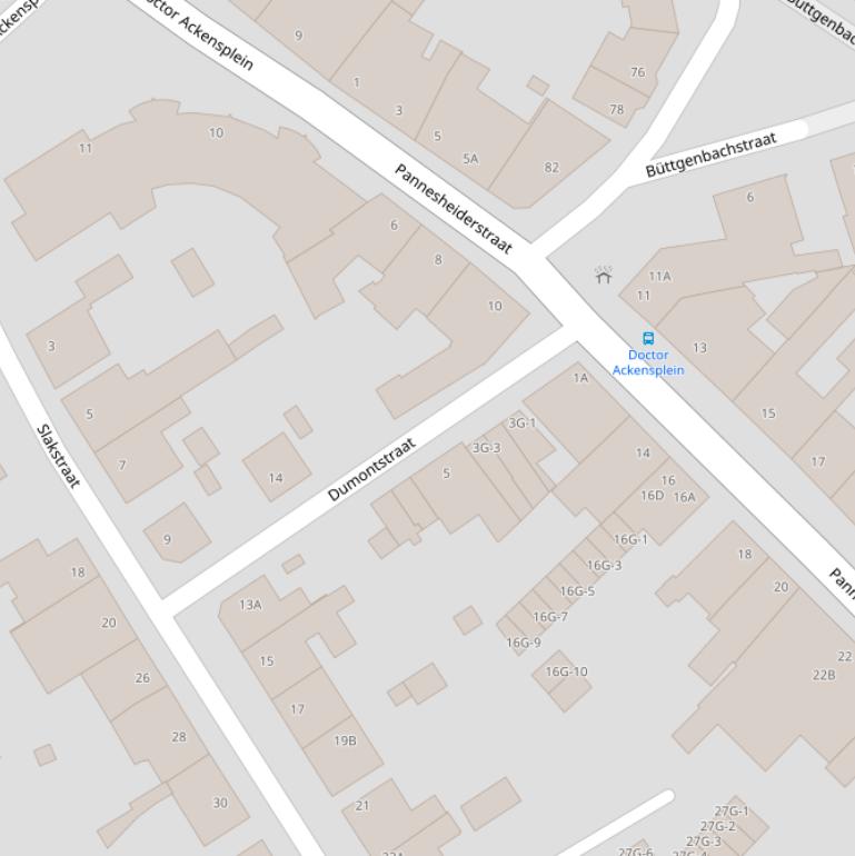 Kaart van de Dumontstraat.