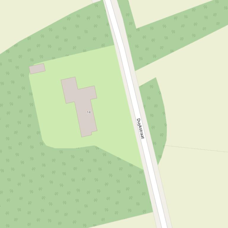 Kaart van de Duykstraat.