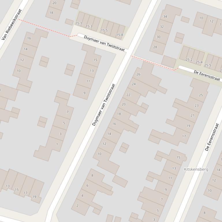 Kaart van de Duymaer van Twiststraat.