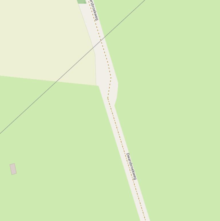 Kaart van de Dwarsbroekweg.