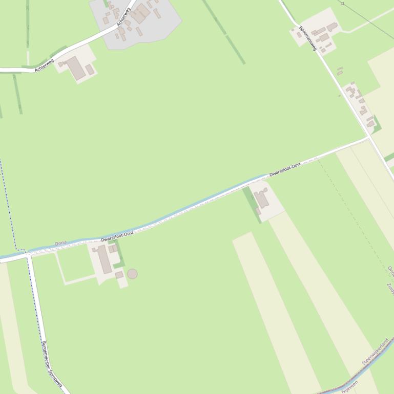 Kaart van  Dwarssloot-Oost.