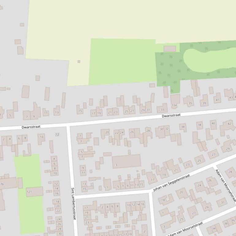 Kaart van de Dwarsstraat.