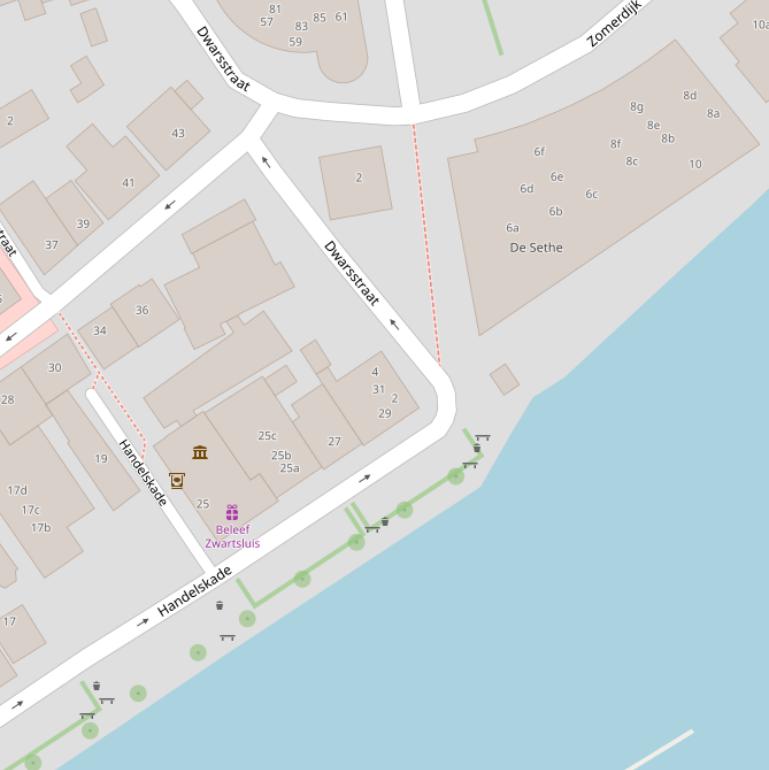 Kaart van de Dwarsstraat.