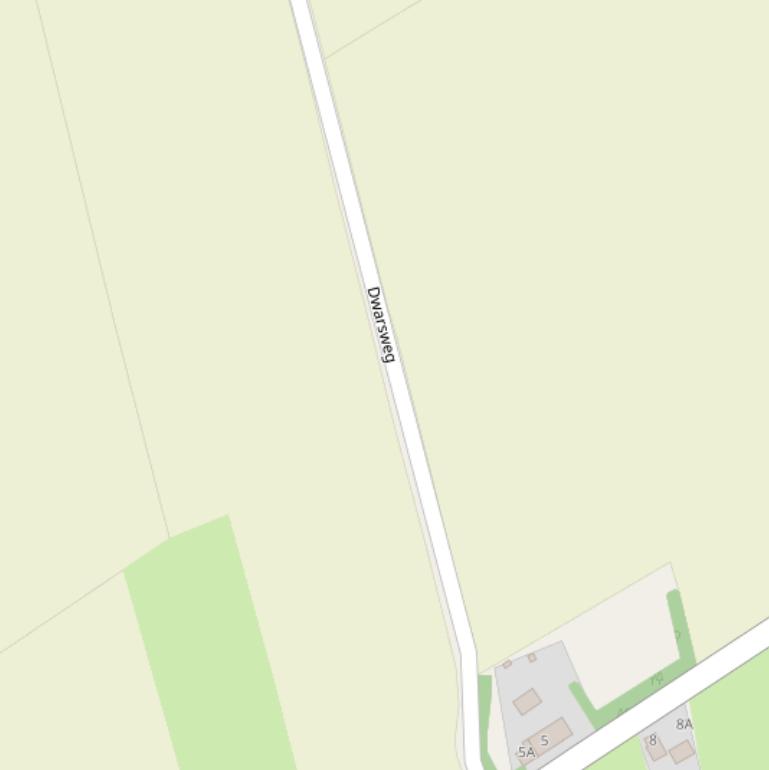 Kaart van de Dwarsweg.