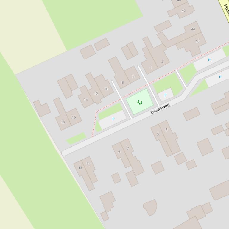 Kaart van de Dwarsweg.