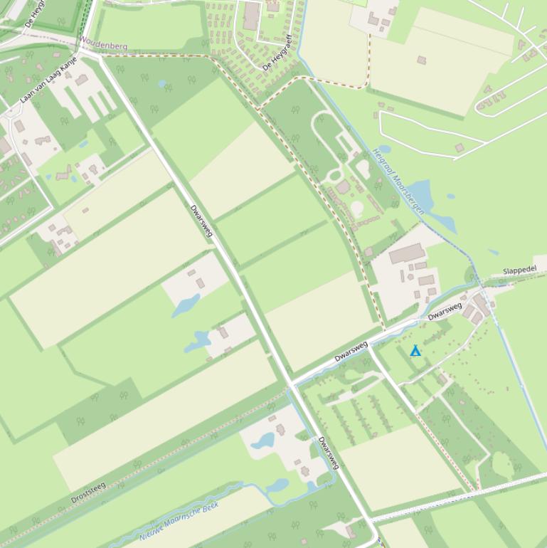 Kaart van de Dwarsweg.