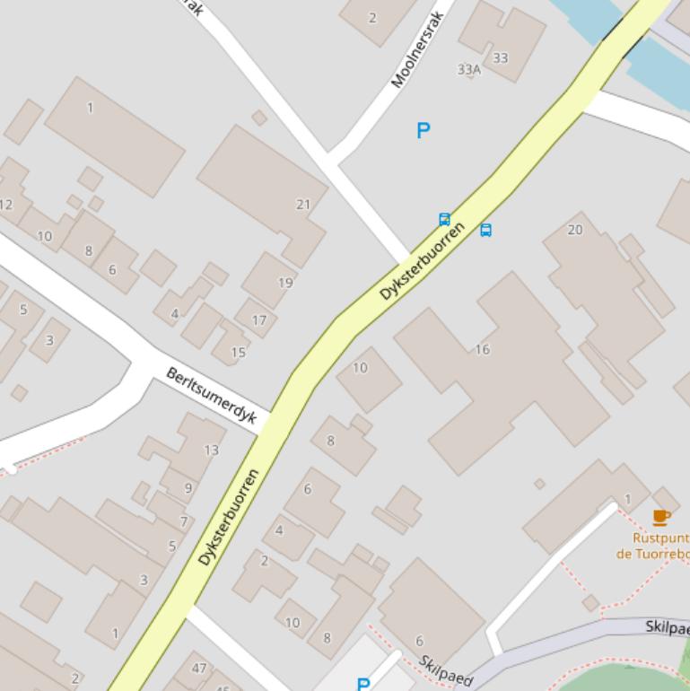 Kaart van  Dyksterbuorren.