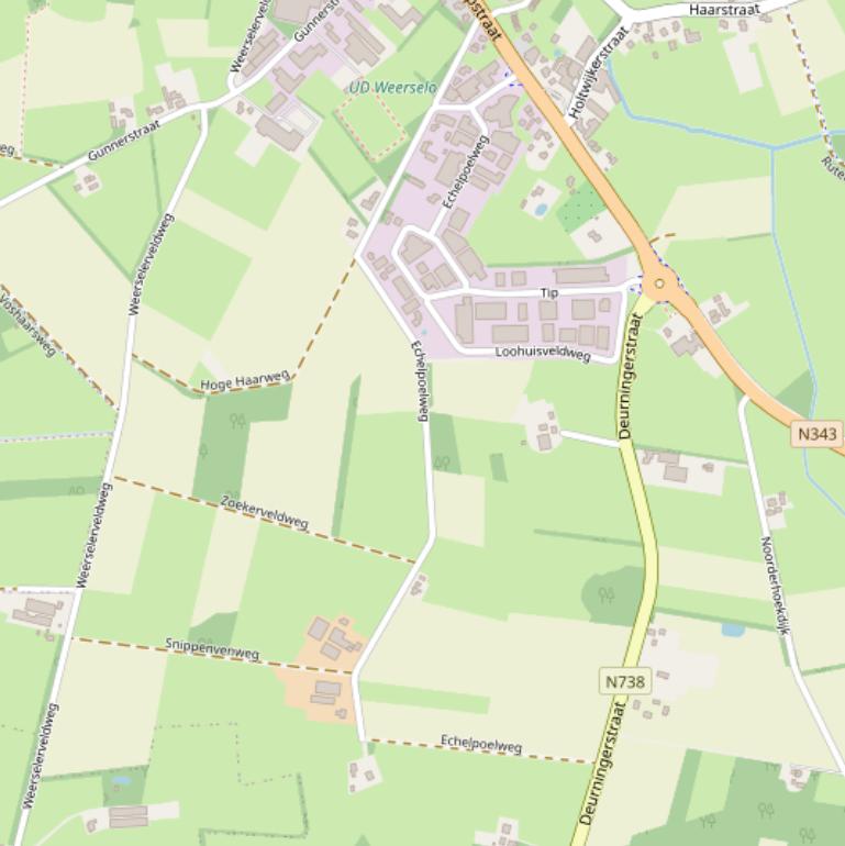 Kaart van de Echelpoelweg.