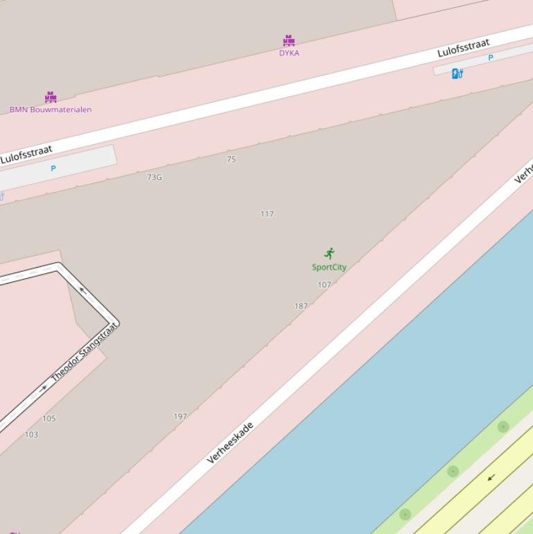 Kaart van de Eckhardtstraat.