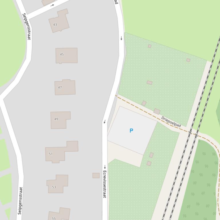 Kaart van de Ecrevissestraat.