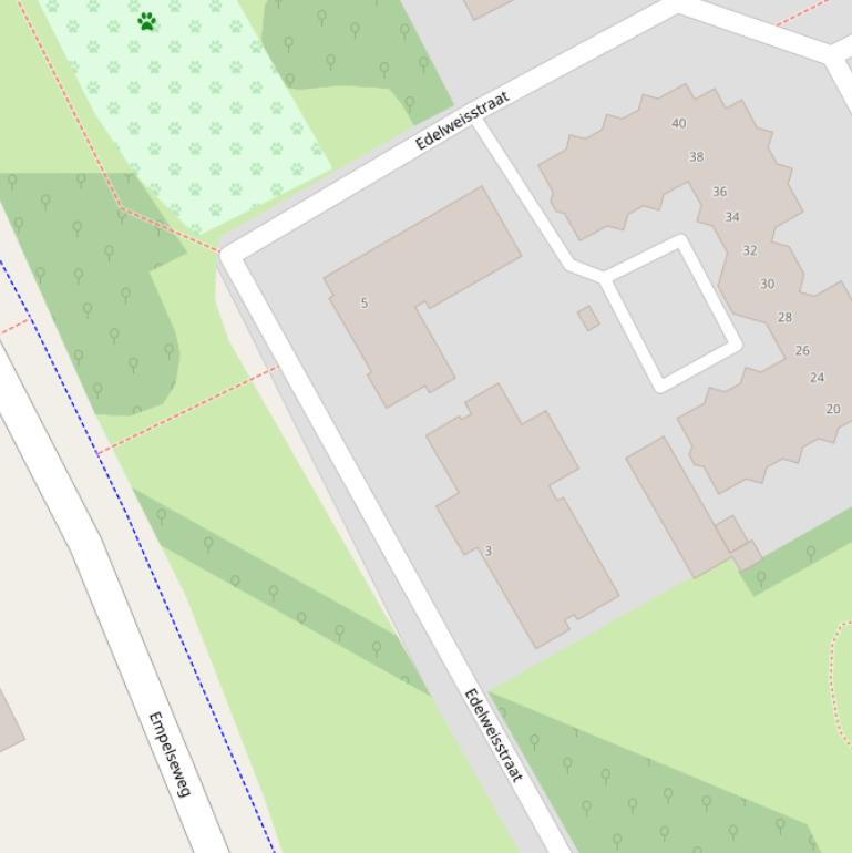 Kaart van de Edelweisstraat.