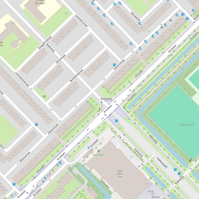 Kaart van de Edisonstraat.