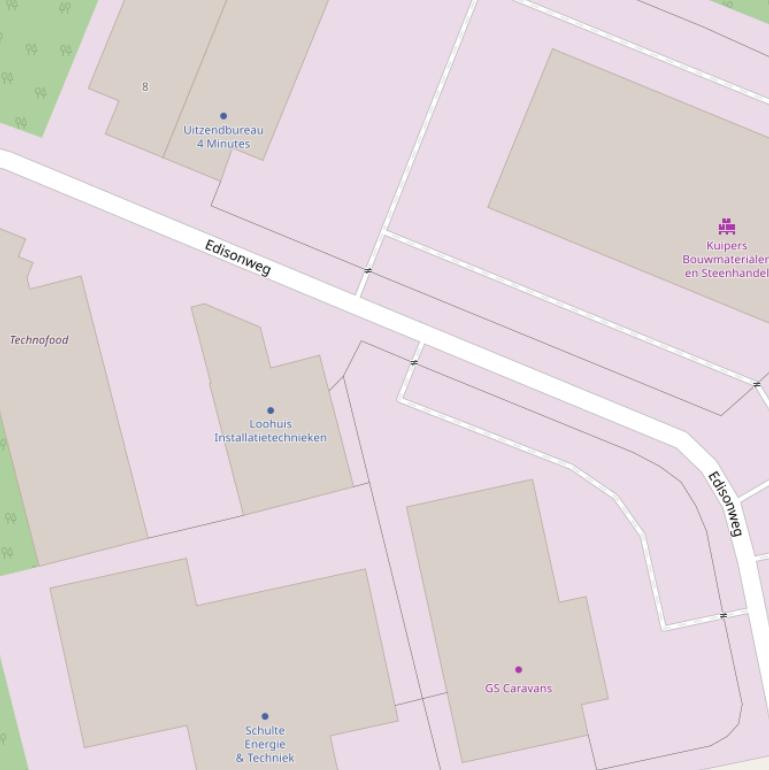 Kaart van de Edisonweg.