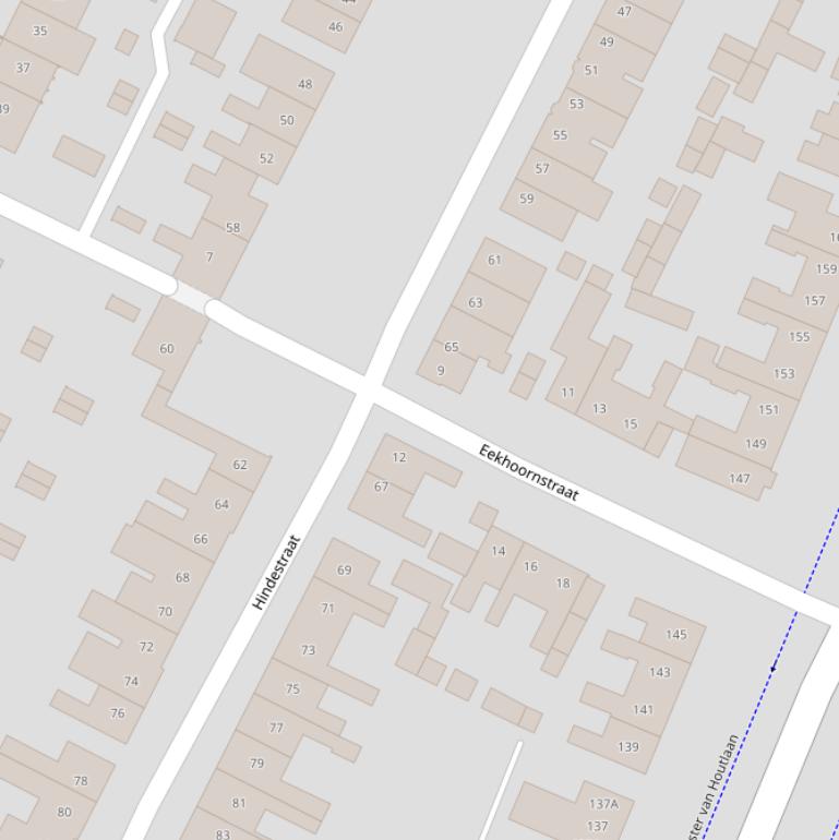 Kaart van de Eekhoornstraat.