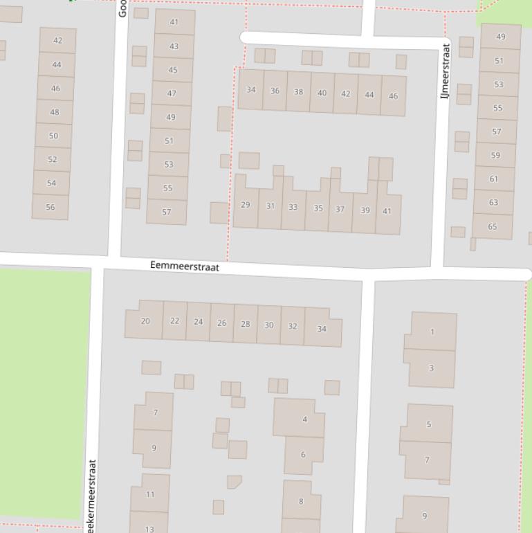 Kaart van de Eemmeerstraat.