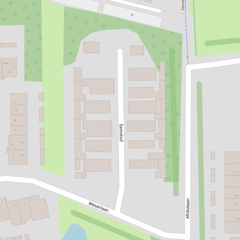 Kaart van de Eemshof.