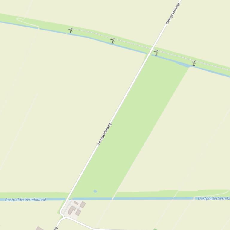 Kaart van de Eemspolderweg.