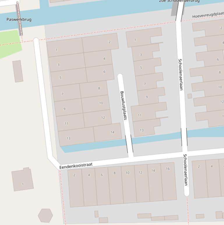 Kaart van de Eendenkooistraat.