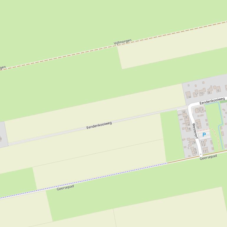 Kaart van de Eendenkooiweg.