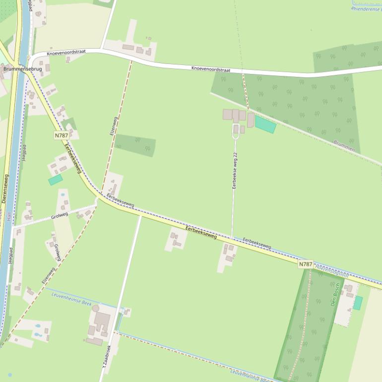 Kaart van de Eerbeekseweg.