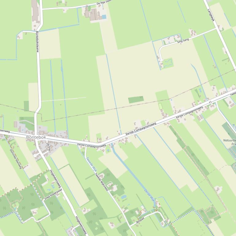 Kaart van de Eerste Compagnonsweg.