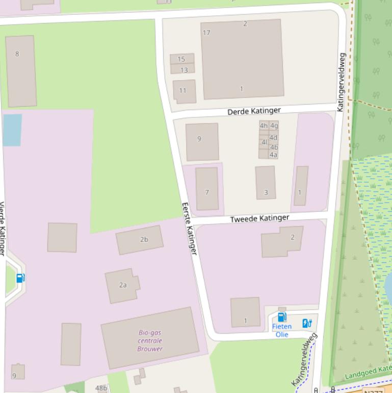 Kaart van  Eerste Katinger.