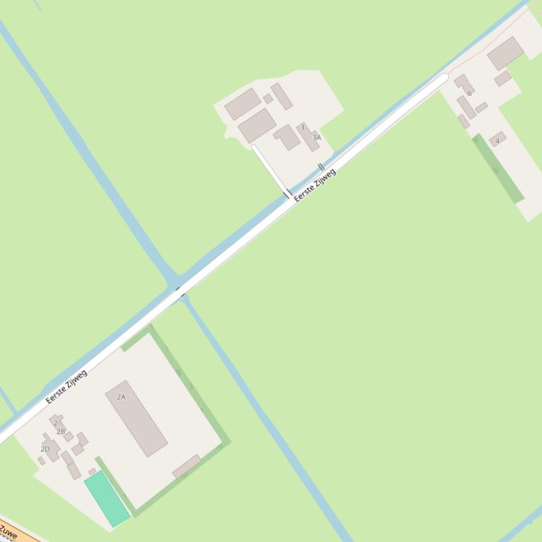 Kaart van de Eerste Zijweg.