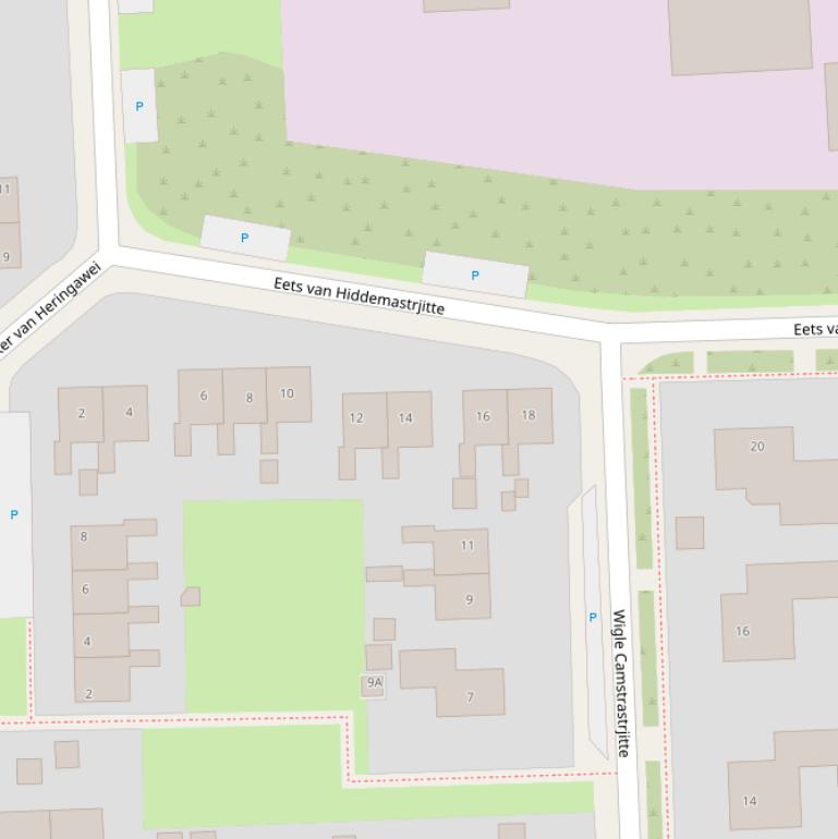 Kaart van  Eets van Hiddemastrjitte.