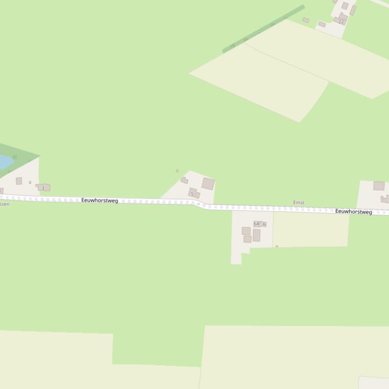 Kaart van de Eeuwhorstweg.