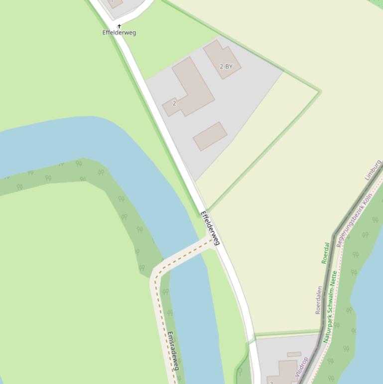 Kaart van de Effelderweg.