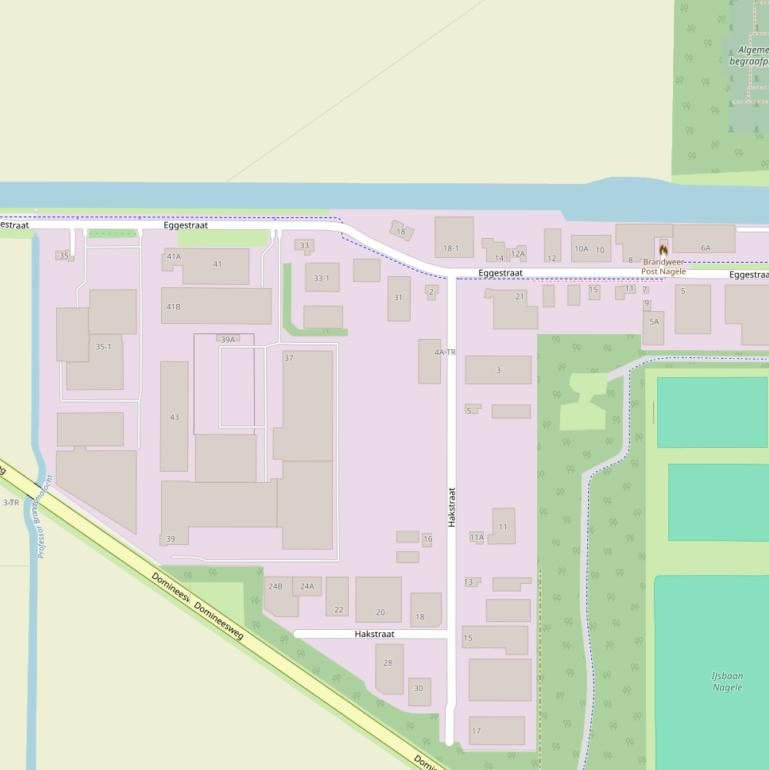 Kaart van de Eggestraat.