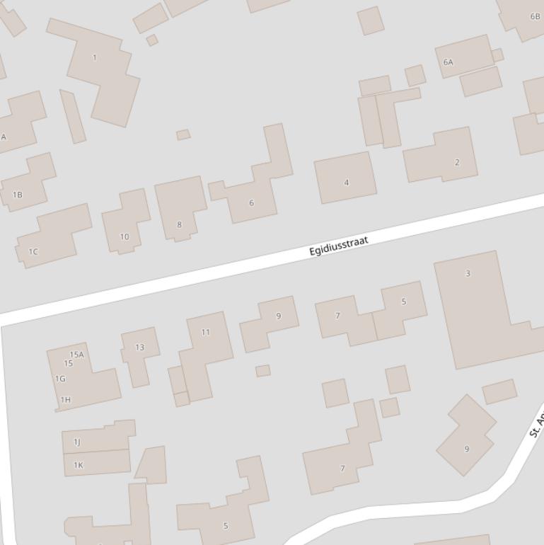 Kaart van de Egidiusstraat.