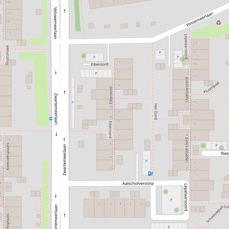 Kaart van  Eiberoord.