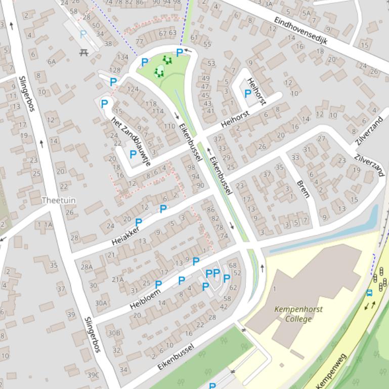 Kaart van  Eikenbussel.