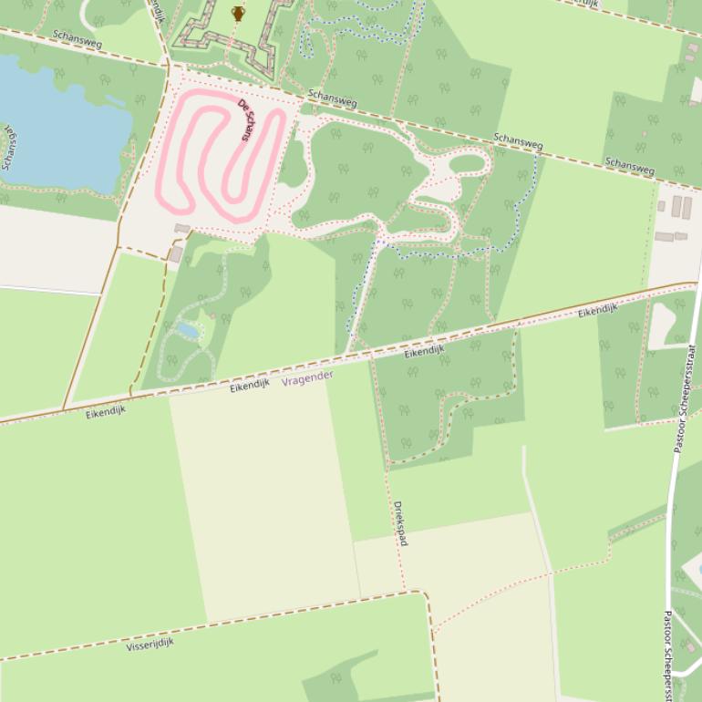 Kaart van de Eikendijk.