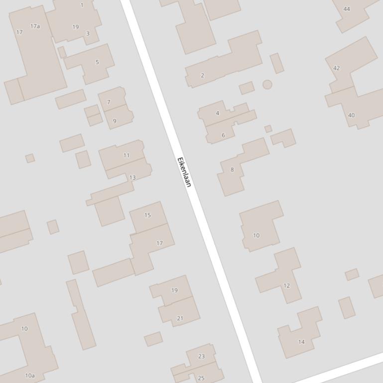 Kaart van de Eikenlaan.