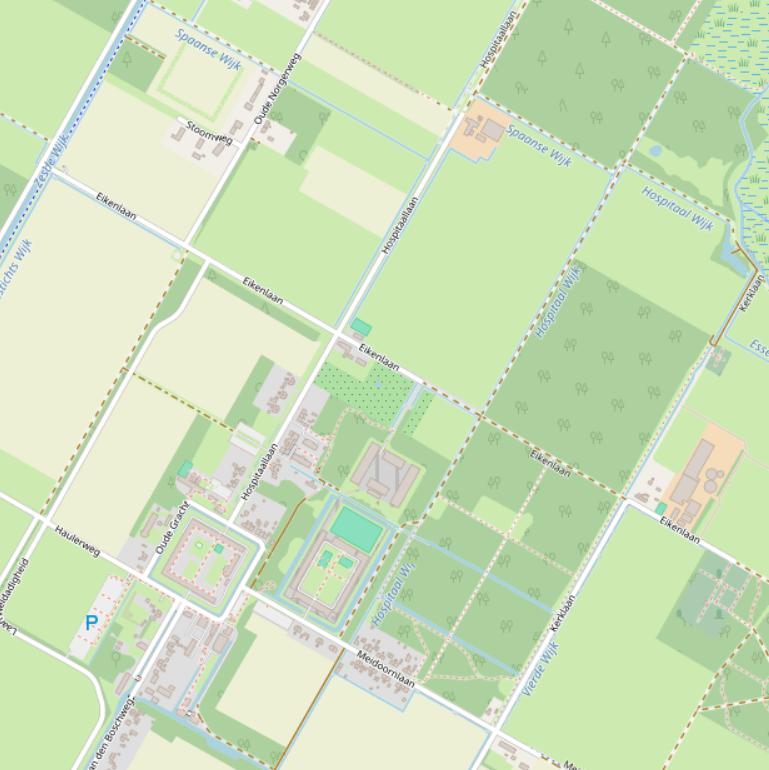 Kaart van de Eikenlaan.