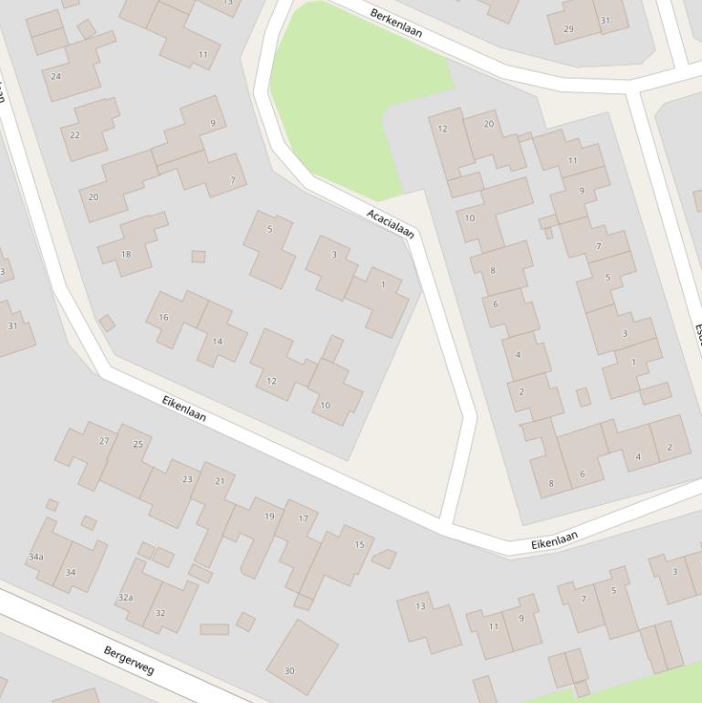 Kaart van de Eikenlaan.
