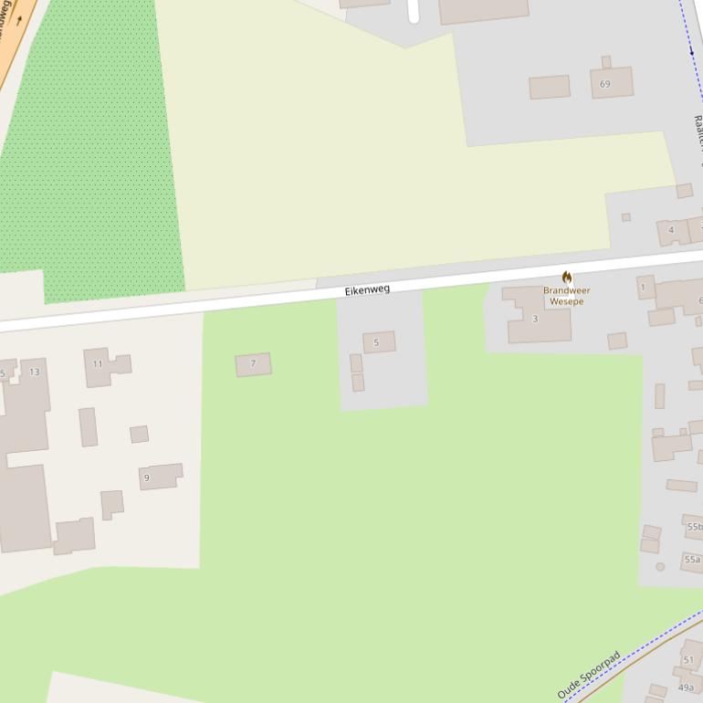 Kaart van de Eikenweg.