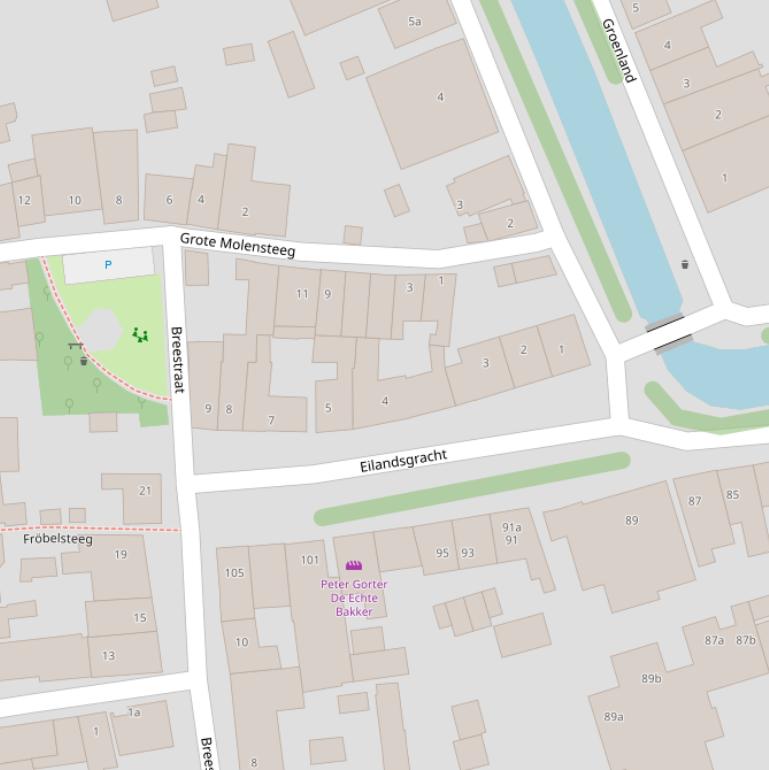 Kaart van de Eilandsgracht.